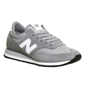 New Balance Classic Gray and White Sneakers